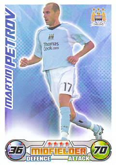 Martin Petrov Manchester City 2008/09 Topps Match Attax #170